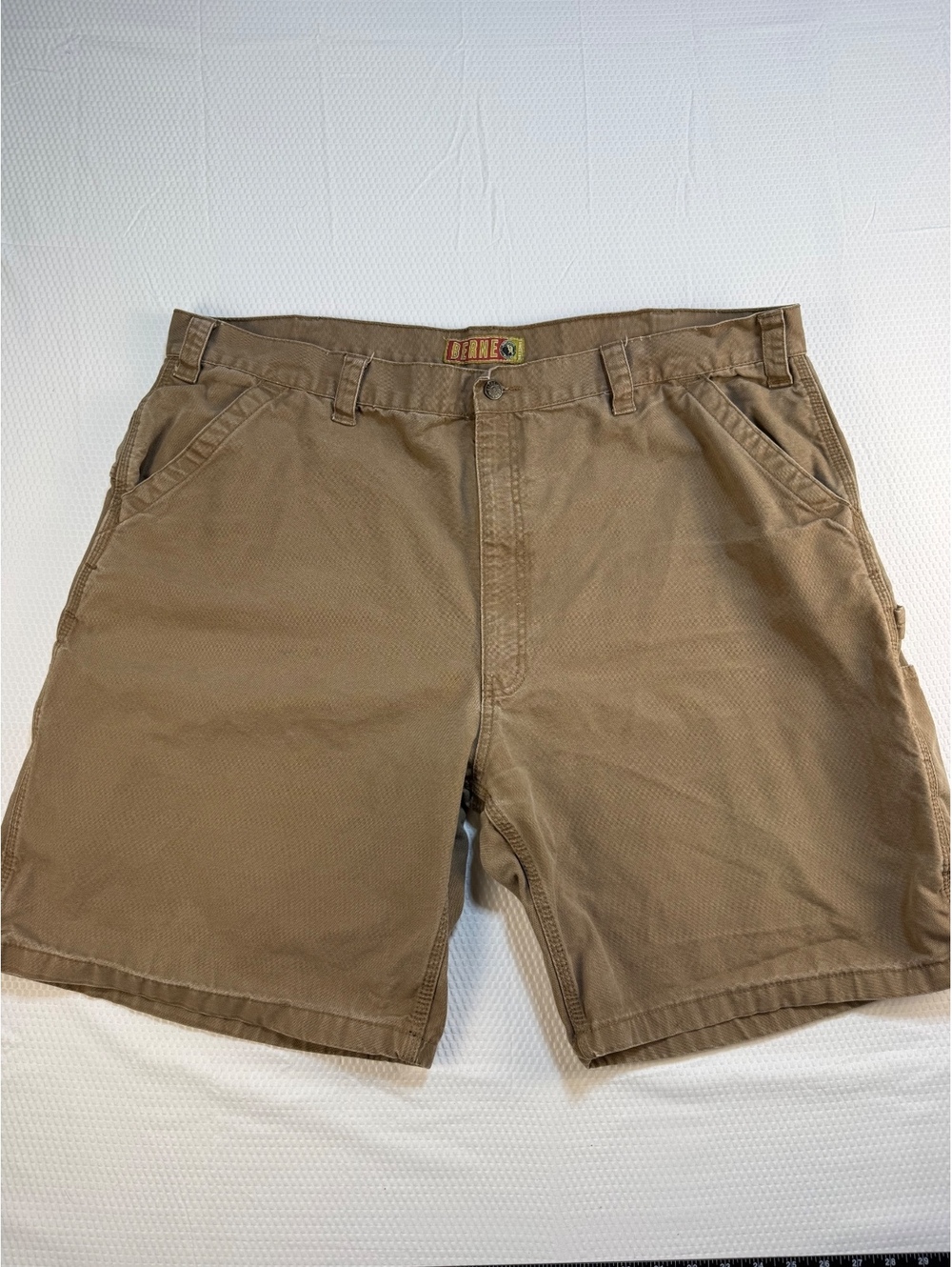 Berne Men’s 46R Brown Duck Canvas Carpenter Work Shorts Utility Relaxed Fit